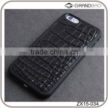 Luxury exotic skin real aligator leather case for iphone 6 plus