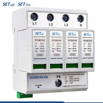 AC Three-Phase DIN Rail SPD SD30r230L405 Surge Protective Device Surge Arrester Surge Protector Manufacturer