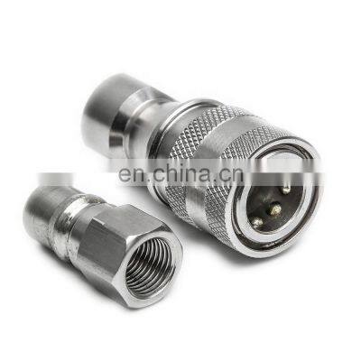 double self-sealing stainless steel high pressure quick connector KZF Double Close Type Quick Connect Coupler