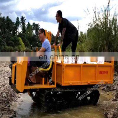 500KG Full Hydraulic Rubber Tracked Gasoline Engine Powered Mini Crawler Dumper