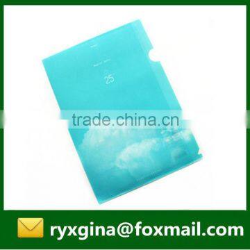 Custom full printing L shape plastic expandable file folders