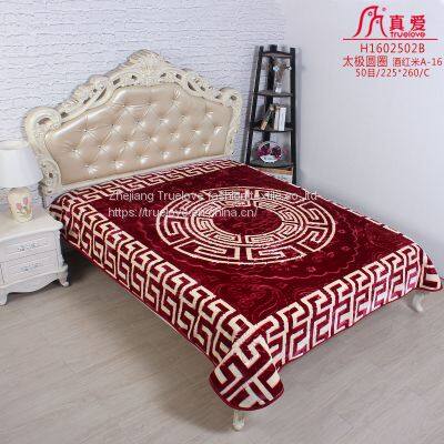 truelove animal floral korean  3d mink polyester raschel winter soft  bed throw blanket