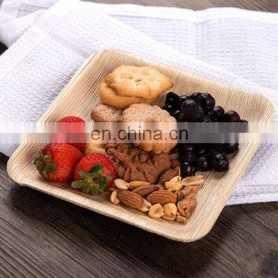 Romantic Disposable Biodegradable Areca Palm Leaf Wooden Bamboo Plate for Party photo-5