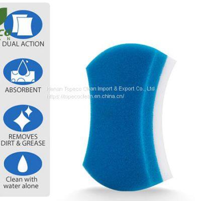 Microfibre Reused Melamine Cleaning Sponge Kitchen Scrubber Of White Color photo-5