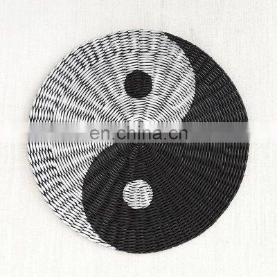 Hot Selling Yin Yang sign wall decor Wicker wall art decoration for Living Room Decor Vietnam Supplier