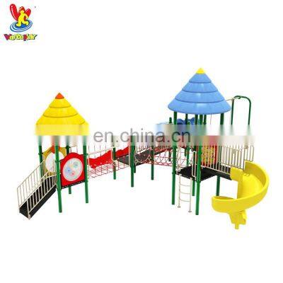 Amusement Park Combine Plastic Slides Playsets Outdoor Kids Playground Games Equipment With Children Swings photo-2