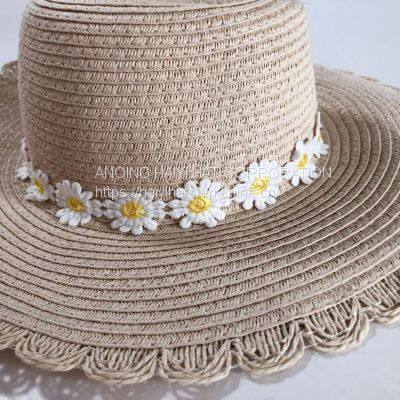 Summer Women's Sweet and Fresh Lace Straw Hat Korean Version Versatile Sunscreen Casual Hat photo-2