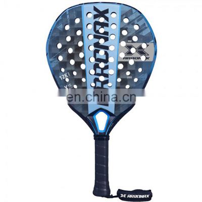 Carbon Fiber Tennis Paddle Rackets For Unisex 2024 Hot Selling New Arrival Round Shape Paddle Rackets