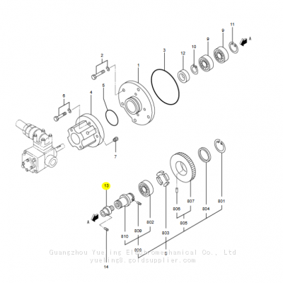 35C25-07400 Oil Transfer Pump Shaft Suit For Mitsubishi S6H S12H photo-2