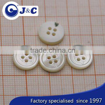 white mother of pearl shell buttons with logo customize