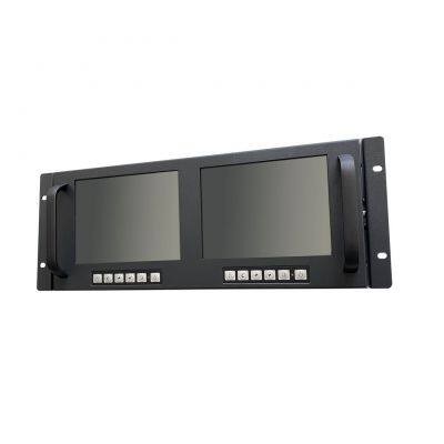 8 inch dual lcd display rack mount monitor