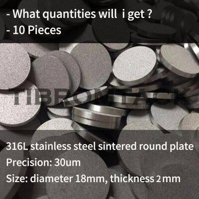Stainless Steel Powder Particles Sintered Round Plate,10pc, Microporous Stainless Steel Filter Disc photo-3