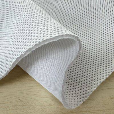 Light Grey Eco-freindly Cotton/Polyester Breathable 3D Spacer Air Mesh Fabric for Newborn Bassinet Insert