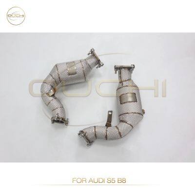 Exhaust Downpipe for AUDI S5 B8/S4 S5 B9/S6 S7 RS6 RS7 C7/ S6 S7 C8/S8 D4 Stainless Steel Performance Upgrade Increase High-performance Auto Parts photo-1