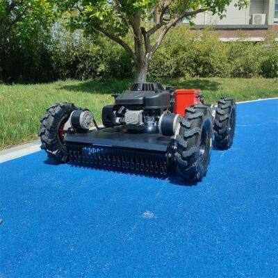 9HP Gasoline Engine Walking Speed 0~6Km/h RC Robot Brush Cutter