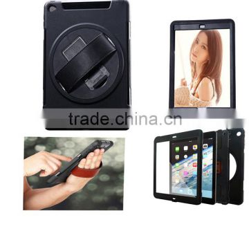 cool!new tablet Case For iPad Air 2,black handheld smart case for ipad 6