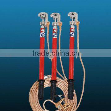 High voltage earthing set