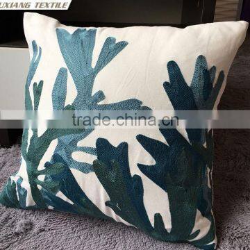 Leaf Embroidery Pillow Case Cushion Cover photo-3