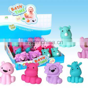 bath toys, cute animals, water squirter, display box with 24e pcs.
