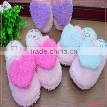 2015 New cartoon peach heart cotton slippers Korea style winter indoor cotton slipper