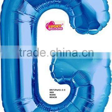 buy 34 inch blue giant mylar alphabet balloons with tabs