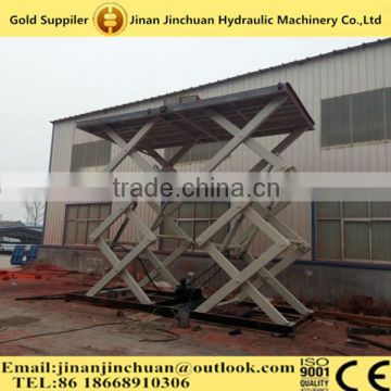 electric guide rail type hydraulic scissor lift platform for the goods lifting mostly used in the building