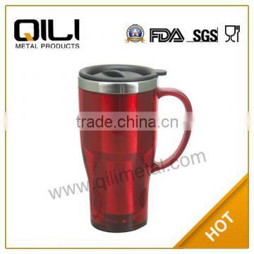 16oz double wall travel car mug with handle