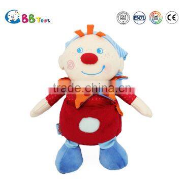 2015 Best Design Plush Stuffed Red Lovely Clown Dolls for Kids