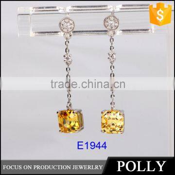 Dignity Silver Earring Design Diamond Drop Shape Earring 2015