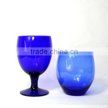 Color short stemmed wine glasses and glass cup for home and party; Stemmed glass cup;glassware for tabletop