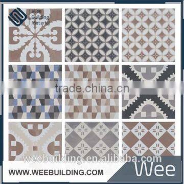 Hot sales product cement gray color and various pattens hand painted wall tiles