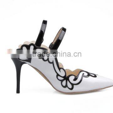 Catwalk 2016 Comfortable Heels Women Leather High Heel Sandal Slippers photo-2