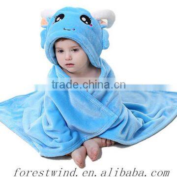 Customized terry cotton baby hooded towel and kids bathrobe from China