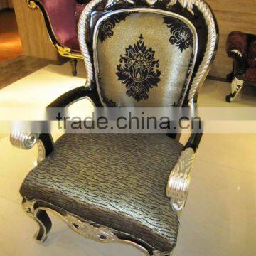 Classical royal silver carving frame dining chair XD1050