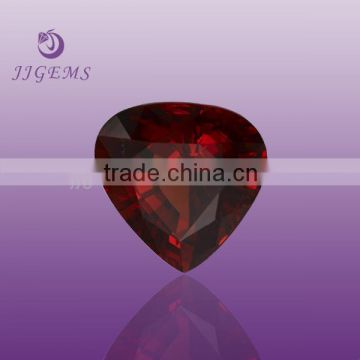 Top Quality red heart shape synthetic ruby on sale