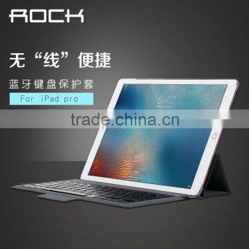 ROCK Fashion Bluetooth Keyboard Case for iPad Pro Hard PU Flip Cover Case with Bluetooth Keyboard MT-5323