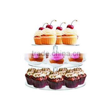 Customized 3Tier Clear Acrylic Round Cupcake Stand Tower Wedding Baby Shower Birthday Party 1/4" Thick Commercial Grade