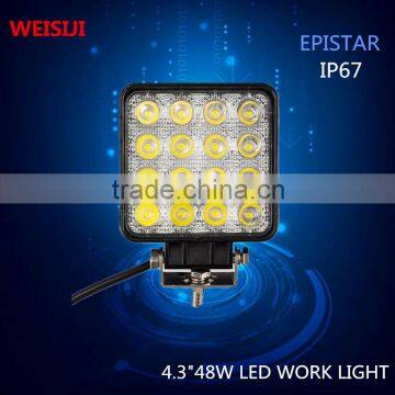 HLE Supplier hot sales and high quality 4.3inch 48w off road led working lights