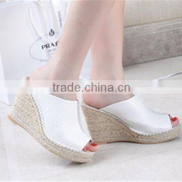 sexy summer fashion wedge high heel sandals with hole durable shoes women 2016