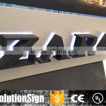 High Quality Wall Mounted Custom Led Backlit Stainless Steel Letter Signs