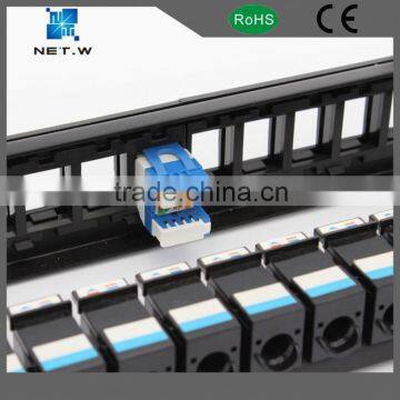 Cat6a Utp Snap-In Unshielded Black Patch Panel