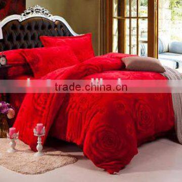 2015 New 100% polyester 3 pcs set flannel comforter cover and pillowcase