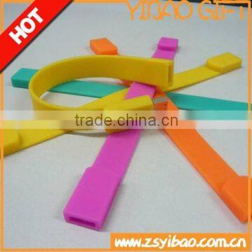 Custom silicone wristband usb flash drive 32MB to 64GB