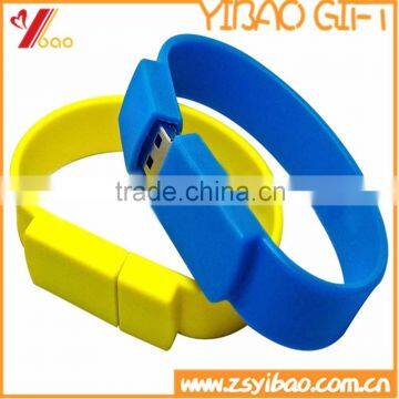 Wholesale Silicone Material Bracelet 3.0 Flash Drive USB With Your Own Logo