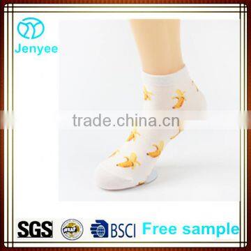 Plain Jacquard Low Cut Cotton Knitting Sock