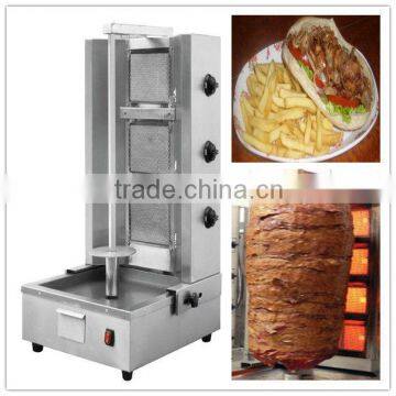 Stainless Steel 3 Burner Gas Doner Kebab Machine With Rotary Bar