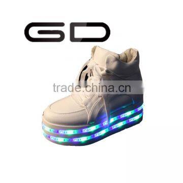 GD USB charge glowing colorful lamp led platform wears shoes