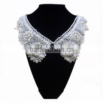 factory price wholesale custom cheap and chantilly discount 100% crochet cotton lace decorative dress collar in indian market