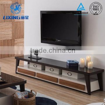 Living Room Furniture Modern Tempered Glass Panel TV Cabinet