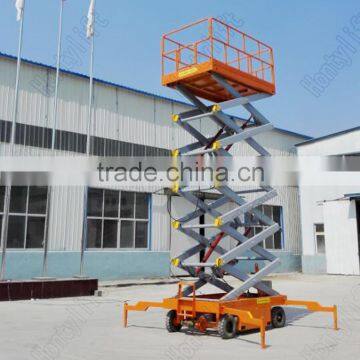 10m electric mobile scissor lift for warehouse